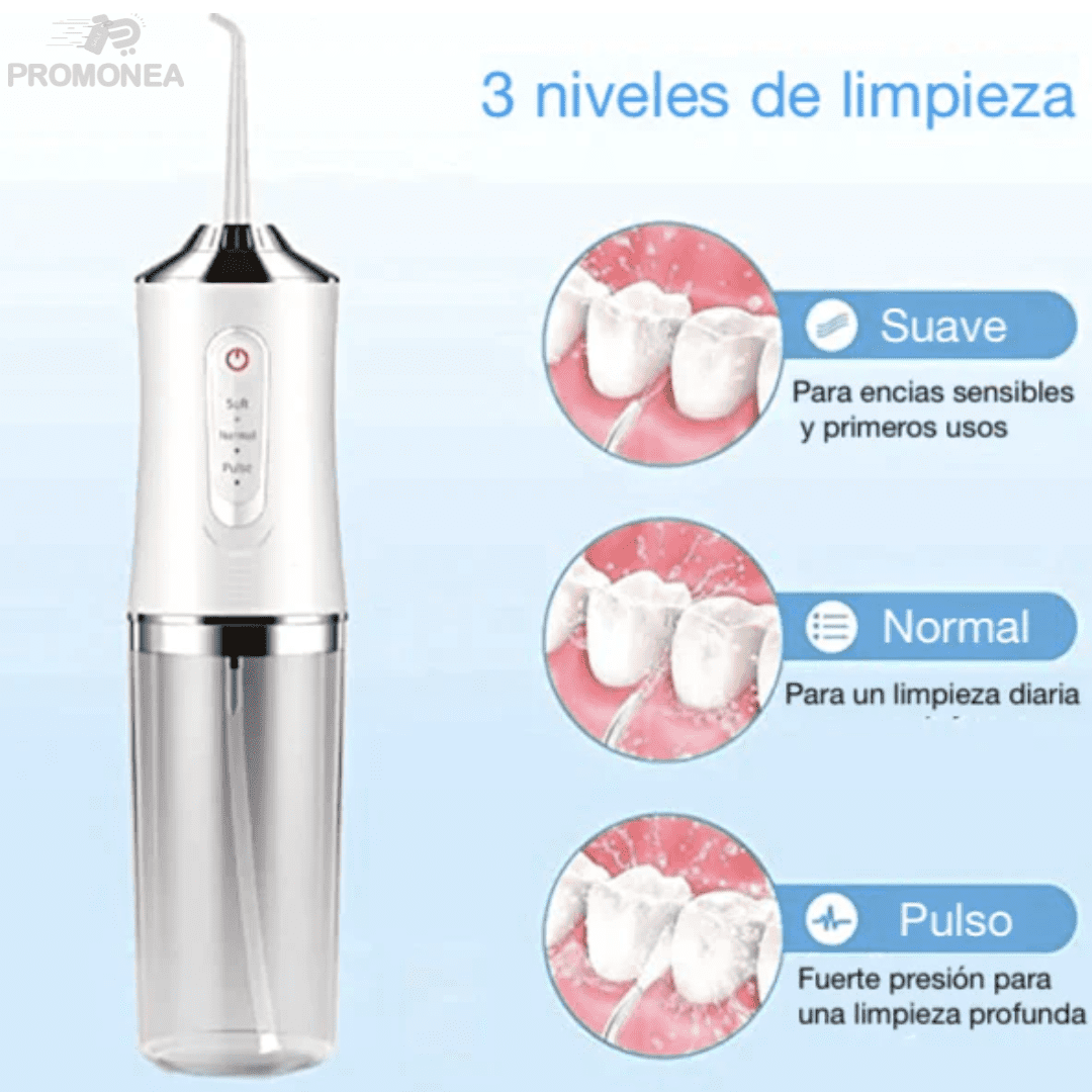 Irrigador Bucal Portatil Recargable Limpiador Dental