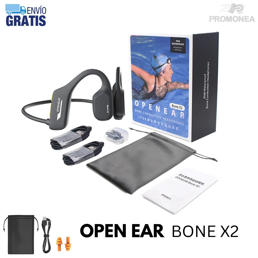 Audífono Bluetooth Acuático de Conducción Ósea OPEN EAR BONE X2